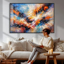 Lyrical Abstraction Wall Art Canvas Print, Orange Blue by MyGreatCanvas | Canvas Wall Art Prints | Photo Prints & Wall Decor