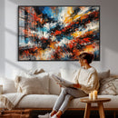 Lyrical Abstrac Wall Art Canvas Print, Orange Blue Abstract by MyGreatCanvas | Canvas Wall Art Prints | Photo Prints & Wall Decor