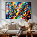 Geometric Abstract Wall Art Canvas Print, Bold Color by MyGreatCanvas | Canvas Wall Art Prints | Photo Prints & Wall Decor