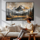 Mountain Lake Canvas Wall Art — Rustic Forest Landscape by MyGreatCanvas | Canvas Wall Art Prints | Photo Prints & Wall Decor