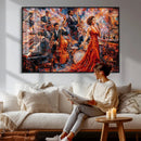 Jazz Band Canvas Wall Art — Jazz Club Singer Saxophone Print by MyGreatCanvas | Canvas Wall Art Prints | Photo Prints & Wall Decor