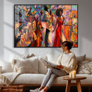 African American Jazz Singer Canvas Art — Red Dress Black by MyGreatCanvas | Canvas Wall Art Prints | Photo Prints & Wall Decor