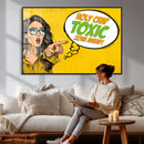 Pop Art Print Bathroom Sign Wall Art Canvas Print — Funny by MyGreatCanvas | Canvas Wall Art Prints | Photo Prints & Wall Decor