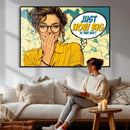 Pop Art Print Bathroom Sign Wall Art Canvas Print — Funny by MyGreatCanvas | Canvas Wall Art Prints | Photo Prints & Wall Decor