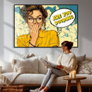 Pop Art Print Bathroom Sign Wall Art Canvas Print — Funny by MyGreatCanvas | Canvas Wall Art Prints | Photo Prints & Wall Decor