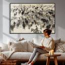 Cowboy Cattle Drive Canvas Wall Art, Western Longhorn Herd by MyGreatCanvas | Canvas Wall Art Prints | Photo Prints & Wall Decor