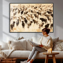 Texas Longhorn Sepia Canvas Wall Art, Western Cattle by MyGreatCanvas | Canvas Wall Art Prints | Photo Prints & Wall Decor