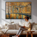Gustav Klimt Golden Cityscape Wall Art Canvas Print, Framed by MyGreatCanvas | Canvas Wall Art Prints | Photo Prints & Wall Decor