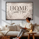 Home Sweet Home Wall Art Canvas Print, Floral Farmhouse by MyGreatCanvas | Canvas Wall Art Prints | Photo Prints & Wall Decor