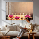 Spa Candles Orchid Canvas Print | Zen Wellness Relaxation by MyGreatCanvas | Canvas Wall Art Prints | Photo Prints & Wall Decor