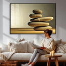 Zen Stone Wall Art Canvas Print, Balanced Rock Stack Framed by MyGreatCanvas | Canvas Wall Art Prints | Photo Prints & Wall Decor