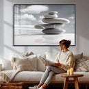 Zen Stone Wall Art Canvas Print, Balanced Rock Stack Framed by MyGreatCanvas | Canvas Wall Art Prints | Photo Prints & Wall Decor