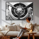 Vintage Propeller Plane Wall Art Canvas Print, Black and by MyGreatCanvas | Canvas Wall Art Prints | Photo Prints & Wall Decor