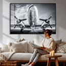 Propeller Plane Wall Art Canvas Print, Black and White by MyGreatCanvas | Canvas Wall Art Prints | Photo Prints & Wall Decor