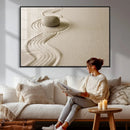 Zen Garden Stone Sand Canvas | Japanese Rock Garden Wall Art by MyGreatCanvas | Canvas Wall Art Prints | Photo Prints & Wall Decor