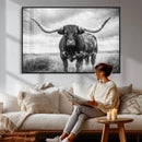 Texas Longhorn Canvas Wall Art Western Bull Desert Moody by MyGreatCanvas | Canvas Wall Art Prints | Photo Prints & Wall Decor