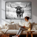 Texas Longhorn Canvas Wall Art Western Bull Desert Moody by MyGreatCanvas | Canvas Wall Art Prints | Photo Prints & Wall Decor