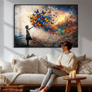 Banksy Girl Wall Art Canvas Print for Living Room Decor by MyGreatCanvas | Canvas Wall Art Prints | Photo Prints & Wall Decor