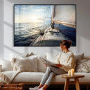 Sailboat Wall Art Canvas Print, Ocean Sunset Sailing Framed by MyGreatCanvas | Canvas Wall Art Prints | Photo Prints & Wall Decor