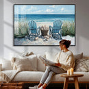 Beach Canvas Wall Art Coastal Adirondack Chairs Ocean by MyGreatCanvas | Canvas Wall Art Prints | Photo Prints & Wall Decor