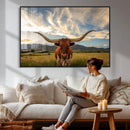 Texas Longhorn Canvas Wall Art – Majestic Triptych Animal by MyGreatCanvas | Canvas Wall Art Prints | Photo Prints & Wall Decor