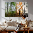 Four Seasons Wall Art Forest Canvas Print – Triptych