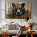 Abstract 399 Bear Wall Art | Rustic Cabin Wall Decor with by MyGreatCanvas | Canvas Wall Art Prints | Photo Prints & Wall Decor