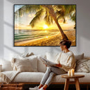 Beach Sunset Canvas Wall Art Print - Tropical Beach Canvas by MyGreatCanvas | Canvas Wall Art Prints | Photo Prints & Wall Decor