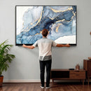 Abstract Art Print - Blue Abstract Canvas Wall Art Print by MyGreatCanvas | Canvas Wall Art Prints | Photo Prints & Wall Decor