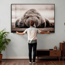 Grizzly Bear Wall Art Print - Bear Canvas Wall Art - Rustic