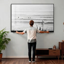 Surfer Silhouette Wall Art Canvas Print – Framed Calm Ocean by MyGreatCanvas | Canvas Wall Art Prints | Photo Prints & Wall Decor