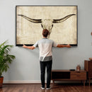 Longhorn Skull Wall Art Canvas Print – Rustic Western by MyGreatCanvas | Canvas Wall Art Prints | Photo Prints & Wall Decor