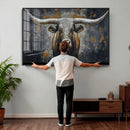 Rustic Bull Wall Art Canvas Print, Longhorn Wall Decor for by MyGreatCanvas | Canvas Wall Art Prints | Photo Prints & Wall Decor