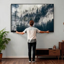 Foggy Mountain Forest Canvas Print, Misty Pine Trees Nature by MyGreatCanvas | Canvas Wall Art Prints | Photo Prints & Wall Decor