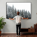 Misty Mountain Forest Canvas Print, Foggy Pine Trees Nature by MyGreatCanvas | Canvas Wall Art Prints | Photo Prints & Wall Decor