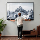 Snowy Mountain Range Canvas Print, Alpine Peaks Landscape by MyGreatCanvas | Canvas Wall Art Prints | Photo Prints & Wall Decor