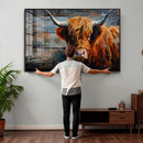 Highland Cow Wall Art Canvas Print, Abstract Rustic Farm by MyGreatCanvas | Canvas Wall Art Prints | Photo Prints & Wall Decor