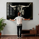 Black Bull Wall Art Canvas Print, Texas Longhorn Portrait by MyGreatCanvas | Canvas Wall Art Prints | Photo Prints & Wall Decor