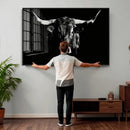 Black Bull Wall Art Canvas Print, Dark Longhorn Portrait by MyGreatCanvas | Canvas Wall Art Prints | Photo Prints & Wall Decor
