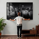 Boston Wall Art Canvas Print, Boston City Downtown Night by MyGreatCanvas | Canvas Wall Art Prints | Photo Prints & Wall Decor