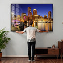 Boston Wall Art Canvas Print, Boston City Downtown Night by MyGreatCanvas | Canvas Wall Art Prints | Photo Prints & Wall Decor