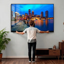 Boston Wall Art Canvas Print, Boston City Downtown Night by MyGreatCanvas | Canvas Wall Art Prints | Photo Prints & Wall Decor