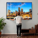 Boston Wall Art Canvas Print, Boston City Downtown Night by MyGreatCanvas | Canvas Wall Art Prints | Photo Prints & Wall Decor