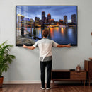 Boston Wall Art Canvas Print, Boston City Downtown Night by MyGreatCanvas | Canvas Wall Art Prints | Photo Prints & Wall Decor