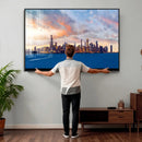 Chicago Wall Art Canvas Print - Chicago City Downtown Night by MyGreatCanvas | Canvas Wall Art Prints | Photo Prints & Wall Decor