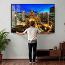 Chicago Wall Art Canvas Print - Chicago City Downtown Night by MyGreatCanvas | Canvas Wall Art Prints | Photo Prints & Wall Decor