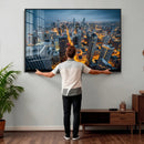 Chicago Wall Art Canvas Print - Chicago City Downtown Night by MyGreatCanvas | Canvas Wall Art Prints | Photo Prints & Wall Decor