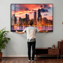 Chicago Wall Art Canvas Print - Chicago City Downtown Night by MyGreatCanvas | Canvas Wall Art Prints | Photo Prints & Wall Decor