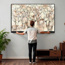 Farmhouse Texas Longhorn Wall Art Canvas Print - Abstract by MyGreatCanvas | Canvas Wall Art Prints | Photo Prints & Wall Decor