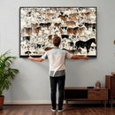 Farmhouse Animals Horse Longhorn Cow Wall Art Canvas Print - by MyGreatCanvas | Canvas Wall Art Prints | Photo Prints & Wall Decor